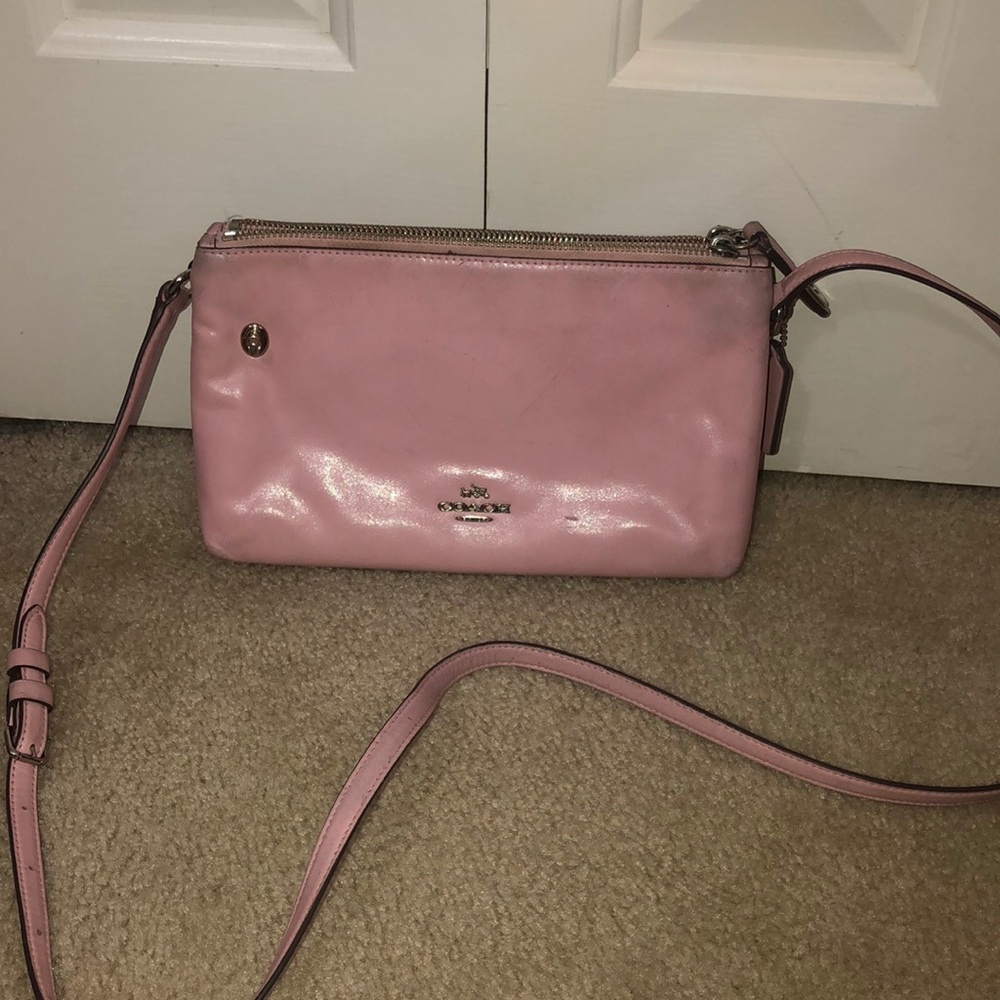 Pink Coach Bag - Some blemishes. Needs a good leather cleaning.